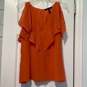 BCBG silk top.
